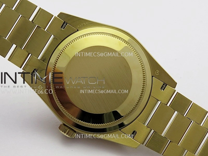 Day Date 128238 YG BP 1:1 Best Edition Black Dial On President Bracelet SA3255