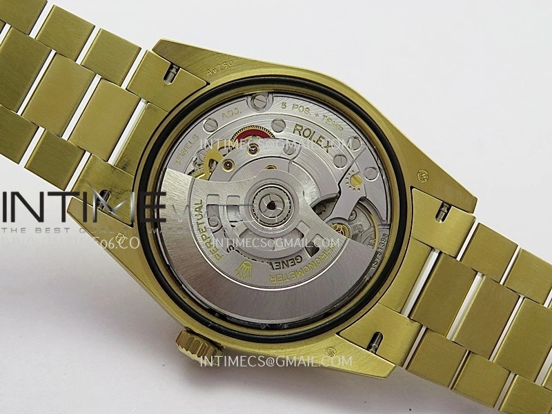 Day Date 128238 YG BP 1:1 Best Edition Black Dial On President Bracelet SA3255