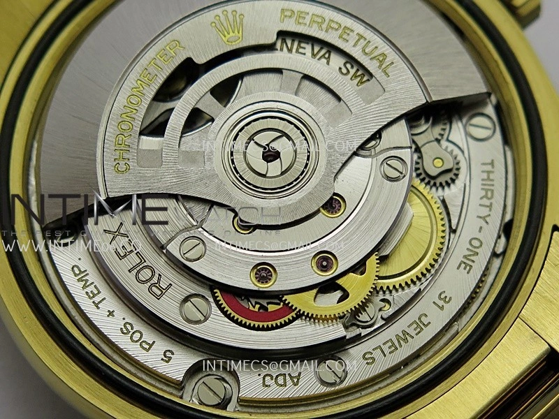 Day Date 128238 YG BP 1:1 Best Edition Black Dial On President Bracelet SA3255