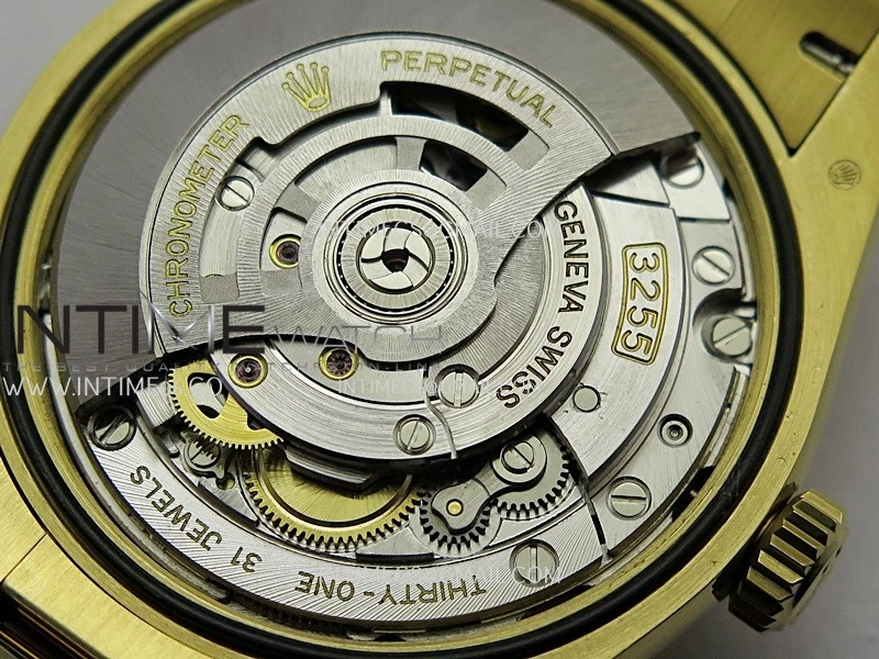 Day Date 128238 YG BP 1:1 Best Edition Black Dial On President Bracelet SA3255