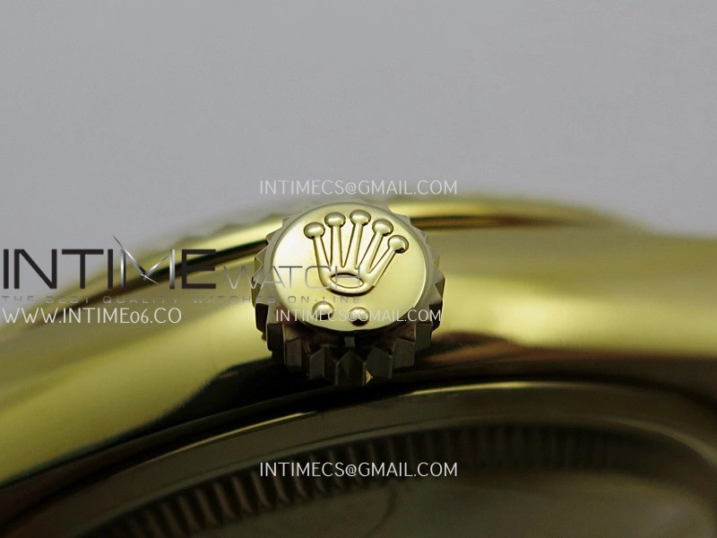 Day Date 128238 YG BP 1:1 Best Edition Black Dial On President Bracelet SA3255