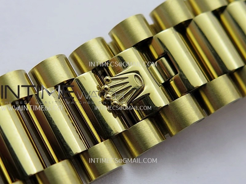 Day Date 128238 YG BP 1:1 Best Edition Black Dial On President Bracelet SA3255