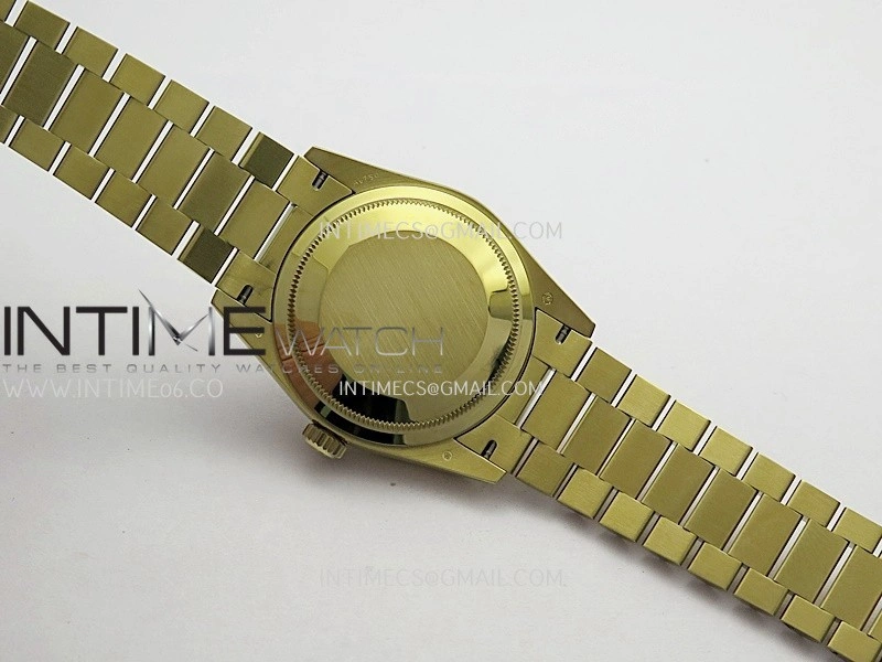 Day Date 128238 YG BP 1:1 Best Edition Black Dial On President Bracelet SA3255