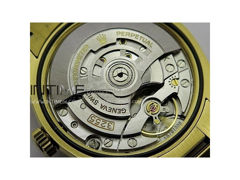 Day Date 128238 YG BP 1:1 Best Edition Black Dial On President Bracelet SA3255