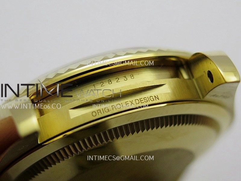 Day Date 128238 YG BP 1:1 Best Edition Black Dial On President Bracelet SA3255