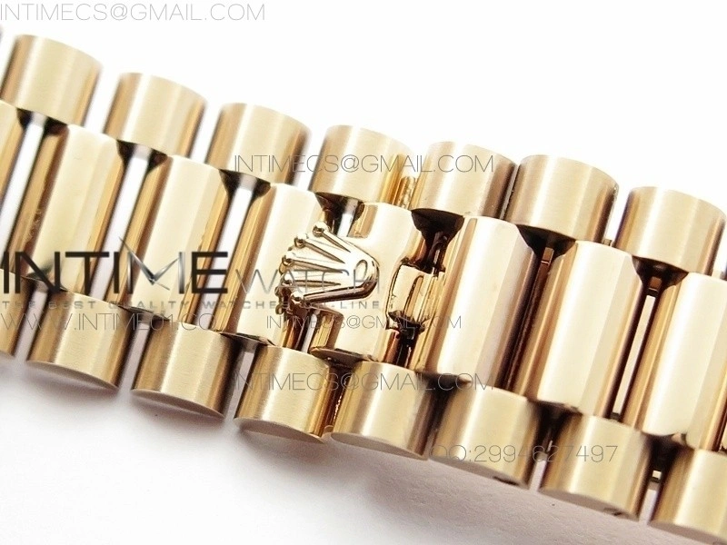 Day-Date 40 RG BP 1:1 Best 228239 Brown Diamond Sticks Dial on SS Bracelet