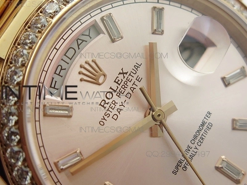Day-Date 40 RG BP 1:1 Best 228239 RG Diamond Sticks Dial Bezel on SS Bracelet