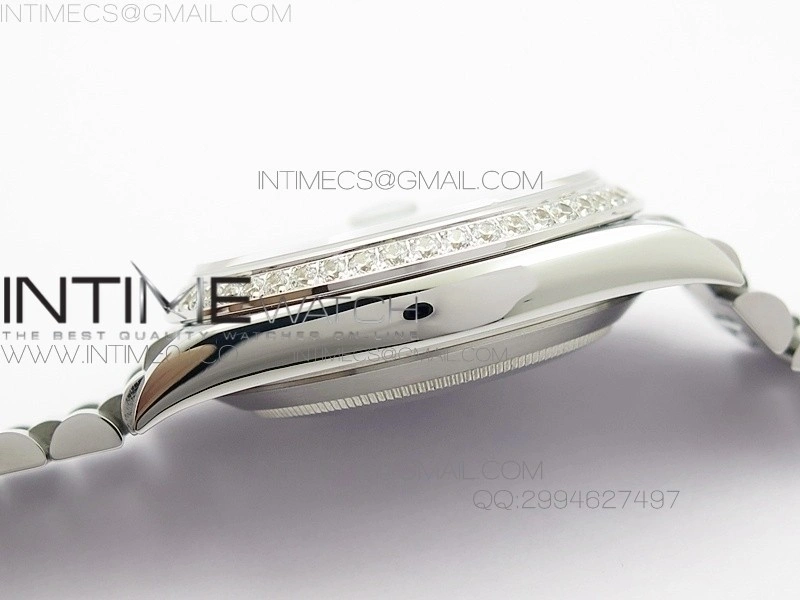 Day-Date 40 SS BP 1:1 Best 228239 Diamond Bezel Black Dial on SS Bracelet
