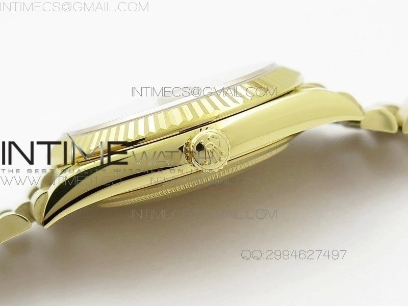Day-Date 40 YG BP 1:1 Best 228239 Black Diamond Sticks Dial on SS Bracelet