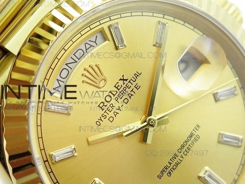 Day-Date 40 YG BP 1:1 Best 228239 Gold Diamond Sticks Dial on SS Bracelet