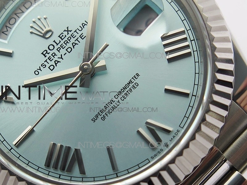 Day Date 40mm SS BP 1:1 Best Edition Silver Roman Dial on SS Bracelet A2836