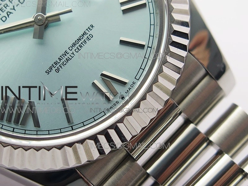 Day Date 40mm SS BP 1:1 Best Edition Silver Roman Dial on SS Bracelet A2836