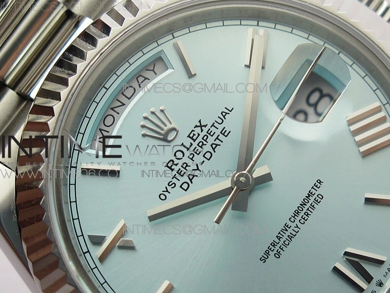 Day Date 40mm SS BP 1:1 Best Edition Silver Roman Dial on SS Bracelet A2836
