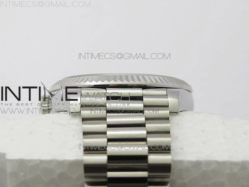 Day Date 40mm SS BP 1:1 Best Edition Silver Roman Dial on SS Bracelet A2836