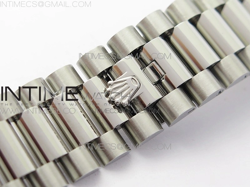 Day Date 40mm SS BP 1:1 Best Edition Silver Roman Dial on SS Bracelet A2836
