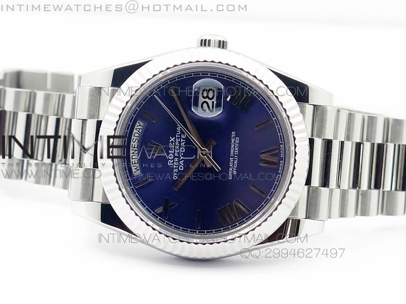DayDate 40mm BP Best 228206SS Blue Roman Dial on SS Bracelet
