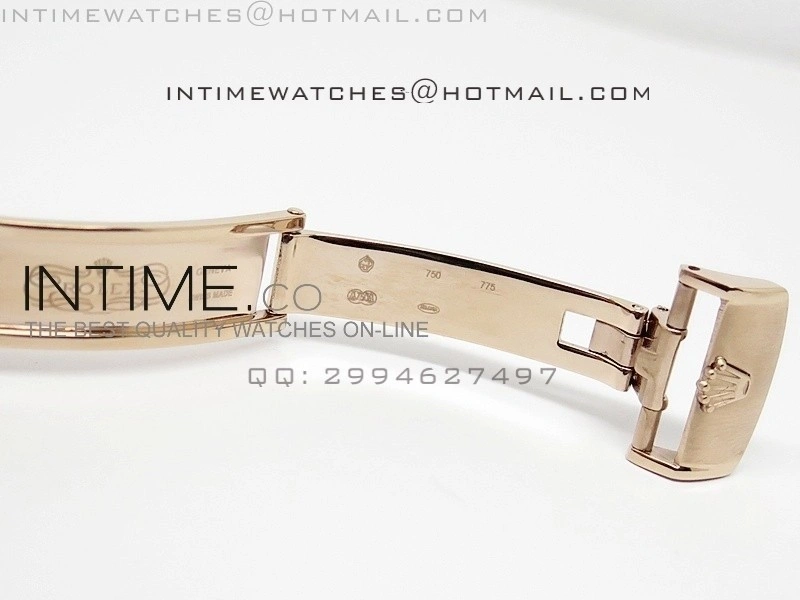DayDate RG 36mm Black Dial Diamond Bezel On Leather Strap