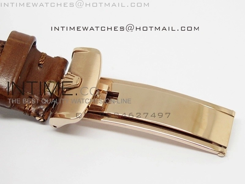DayDate RG 36mm Pink MOP Dial Diamond Bezel On Leather Strap