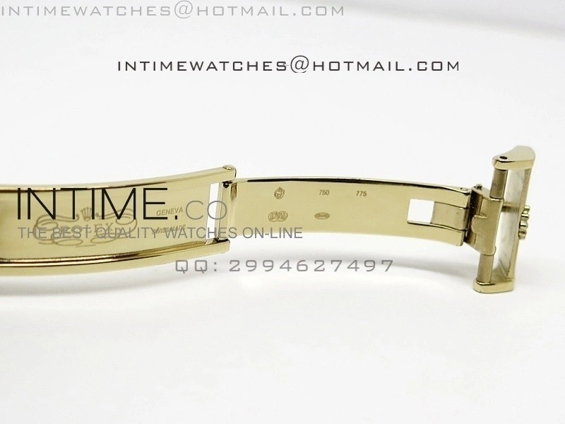 DayDate YG 36mm Slier Gray Dial Diamond Bezel On Leather Strap