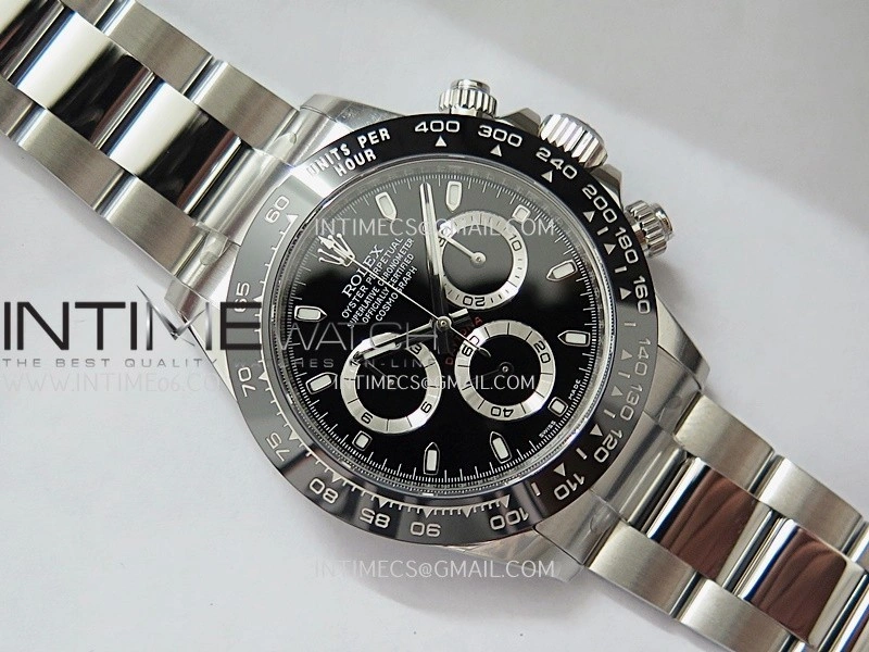 Daytona 116500 904L SS VF 1:1 Best Edition Black Dial On 904L SS Bracelet DD4130