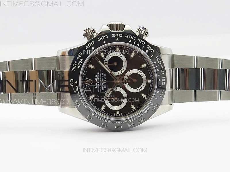 Daytona 116500LN APSF Black Dial Sticks Markers On SS BraceletSlim A7750
