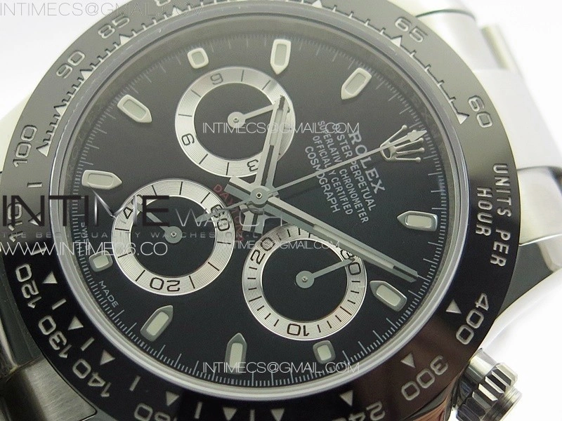 Daytona 116500LN APSF Black Dial Sticks Markers On SS BraceletSlim A7750
