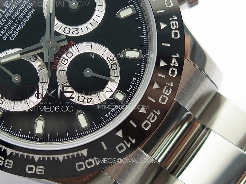 Daytona 116500LN APSF Black Dial Sticks Markers On SS BraceletSlim A7750