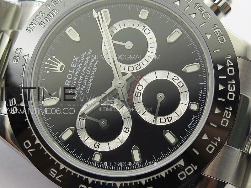 Daytona 116500LN APSF Black Dial Sticks Markers On SS BraceletSlim A7750