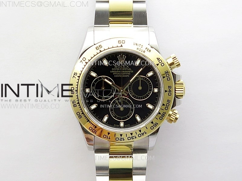 Daytona 116503 SS YG QF 1:1 Best Edition Black Dial on SS YG Bracelet SH4130 V3