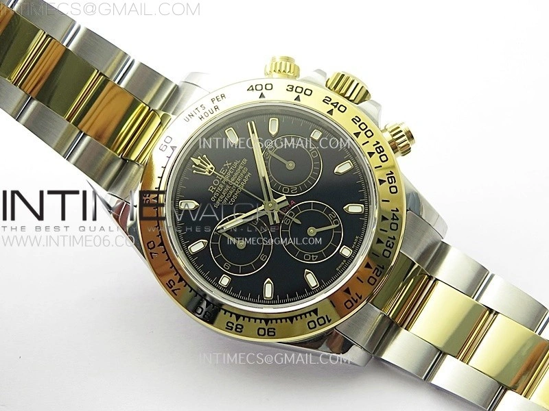 Daytona 116503 SS YG QF 1:1 Best Edition Black Dial on SS YG Bracelet SH4130 V3
