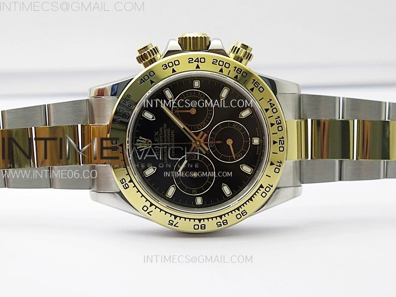 Daytona 116503 SS YG QF 1:1 Best Edition Black Dial on SS YG Bracelet SH4130 V3