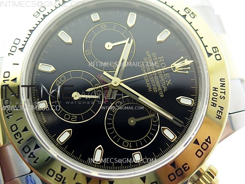 Daytona 116503 SS YG QF 1:1 Best Edition Black Dial on SS YG Bracelet SH4130 V3