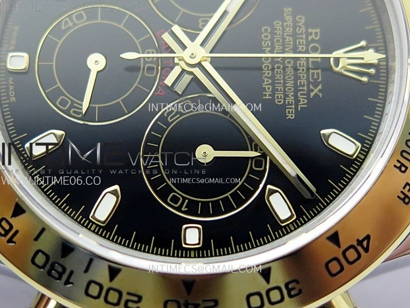 Daytona 116503 SS YG QF 1:1 Best Edition Black Dial on SS YG Bracelet SH4130 V3