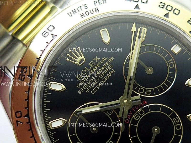 Daytona 116503 SS YG QF 1:1 Best Edition Black Dial on SS YG Bracelet SH4130 V3