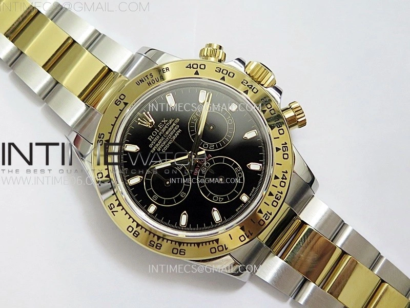 Daytona 116503 SS YG QF 1:1 Best Edition Black Dial on SS YG Bracelet SH4130 V3