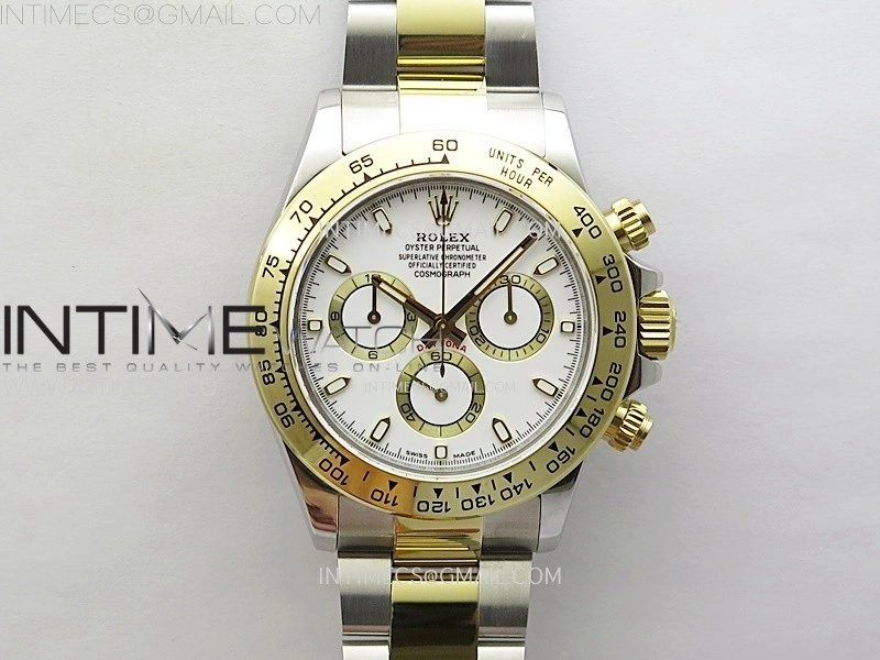 Daytona 116503 SS YG QF 1:1 Best Edition White Dial on SS YG Bracelet SH4130 V3