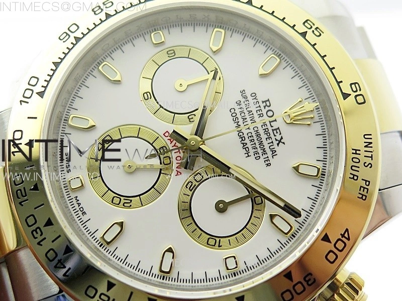 Daytona 116503 SS YG QF 1:1 Best Edition White Dial on SS YG Bracelet SH4130 V3