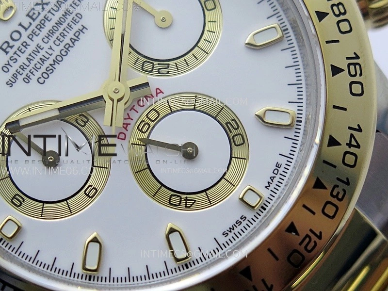 Daytona 116503 SS YG QF 1:1 Best Edition White Dial on SS YG Bracelet SH4130 V3