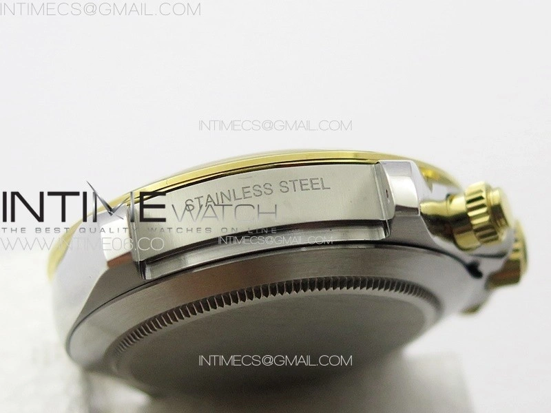 Daytona 116503 YG SS APSF Black Dial Crystals Markers On YG SS Bracelet Slim A7750