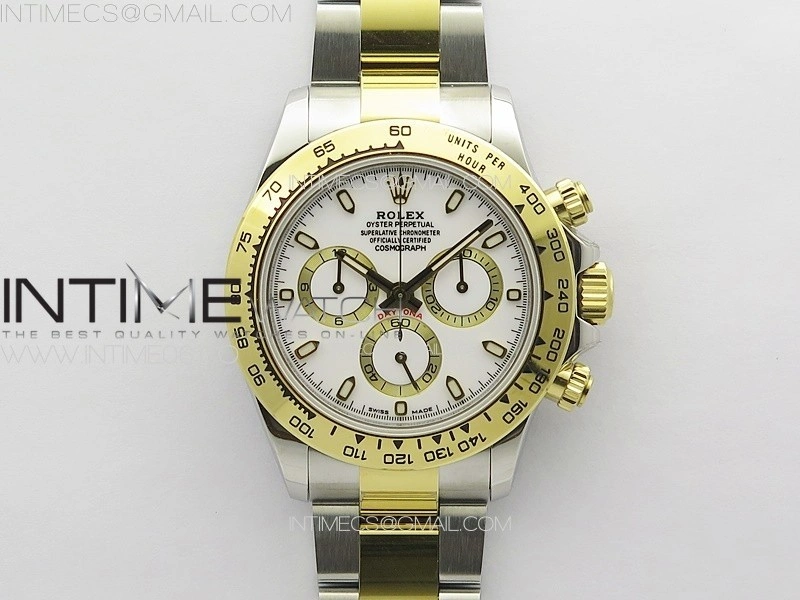 Daytona 116503 YG SS APSF White Dial Stick Markers On YG SS Bracelet Slim A7750