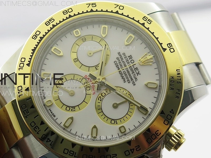 Daytona 116503 YG SS APSF White Dial Stick Markers On YG SS Bracelet Slim A7750
