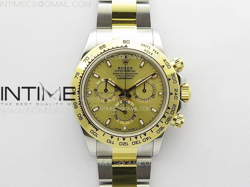 Daytona 116503 YG SS APSF YG Dial Stick Markers On YG SS Bracelet Slim A7750