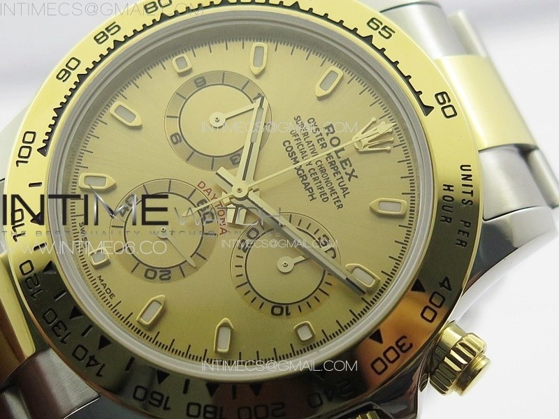 Daytona 116503 YG SS APSF YG Dial Stick Markers On YG SS Bracelet Slim A7750