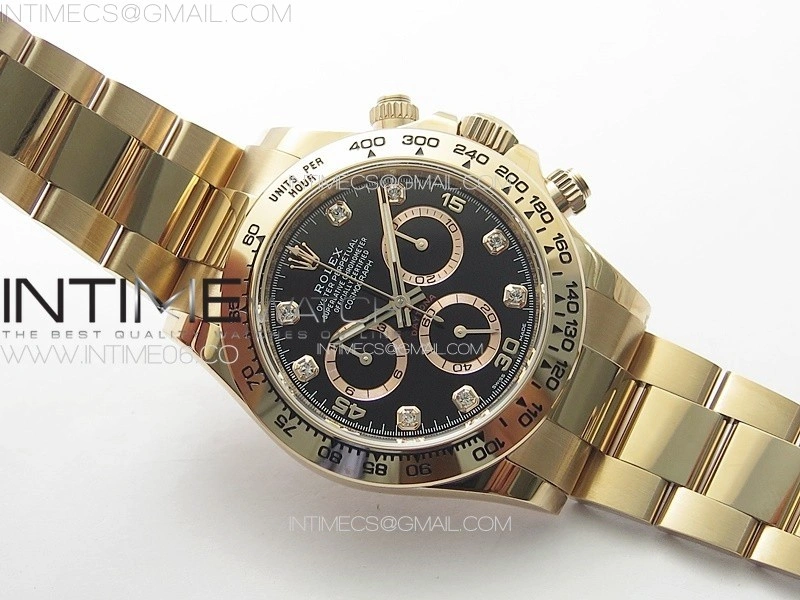 Daytona 116505 BTF 1:1 Best Edition Black Diamonds Dial on RG Bracelet SA4130