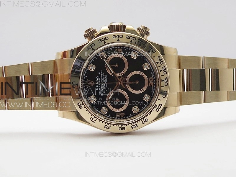 Daytona 116505 BTF 1:1 Best Edition Black Diamonds Dial on RG Bracelet SA4130