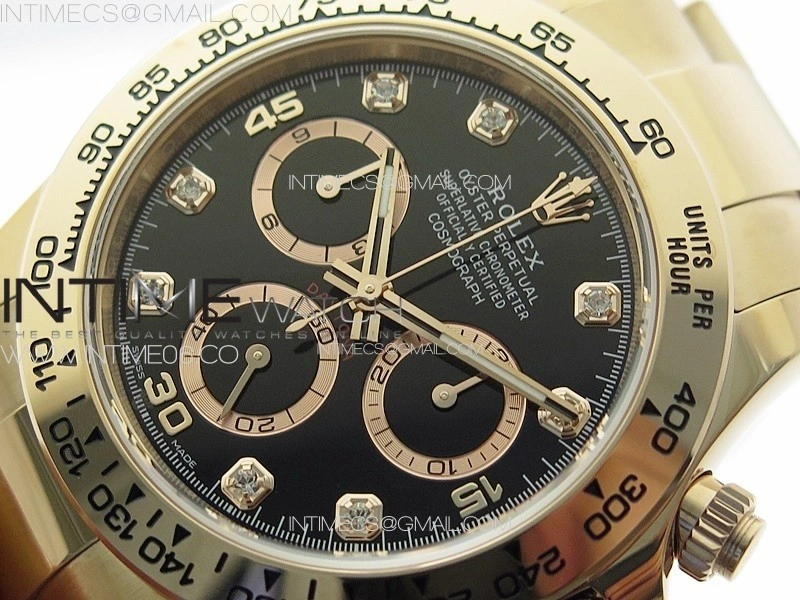 Daytona 116505 BTF 1:1 Best Edition Black Diamonds Dial on RG Bracelet SA4130