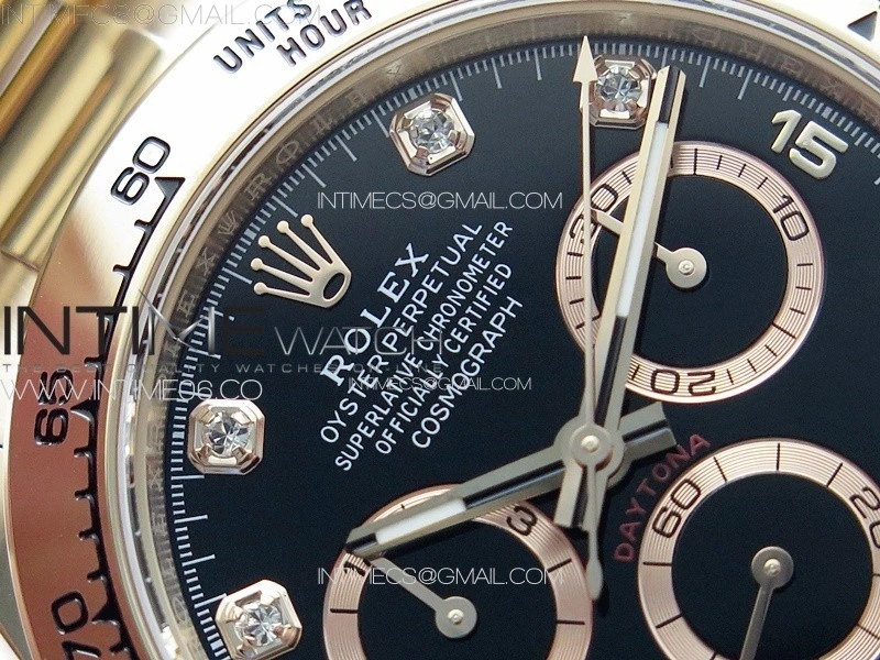 Daytona 116505 BTF 1:1 Best Edition Black Diamonds Dial on RG Bracelet SA4130