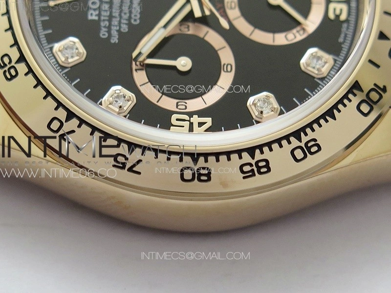 Daytona 116505 BTF 1:1 Best Edition Black Diamonds Dial on RG Bracelet SA4130