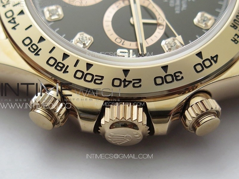 Daytona 116505 BTF 1:1 Best Edition Black Diamonds Dial on RG Bracelet SA4130