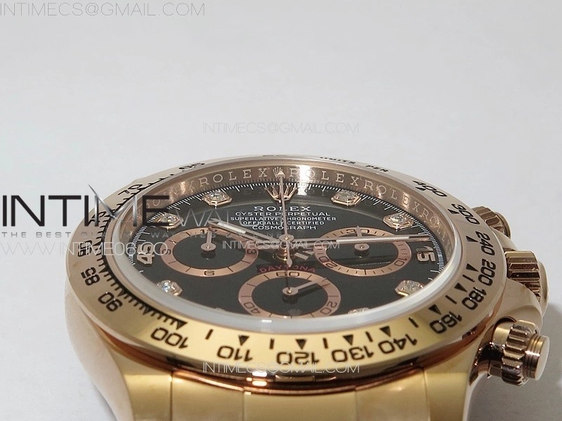 Daytona 116505 BTF 1:1 Best Edition Black Diamonds Dial on RG Bracelet SA4130